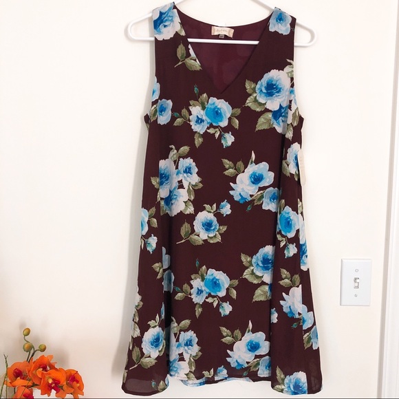 Altar’d State Burgundy and Blue Dress - Picture 5 of 6